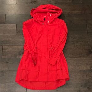J. Crew Vibrant Red Utility Jacket. NEW WITHOUT TAGS